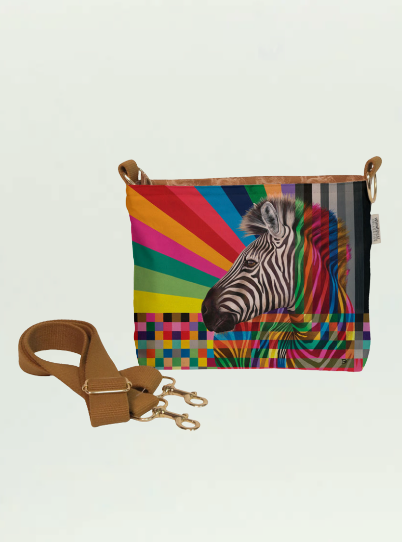 Zebra in Colour Sling Bag