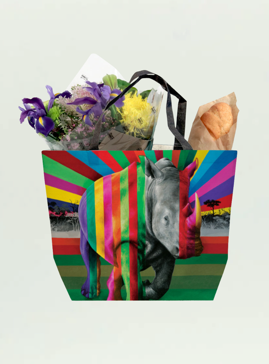 Rhino in Colour Recycled Shopper