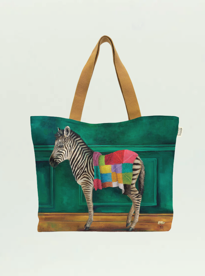 Zebra Warrior Canvas Bag