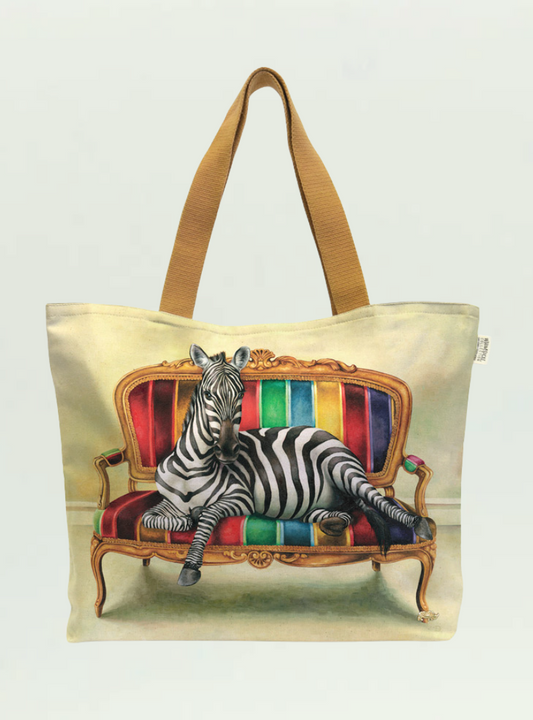 Zebra at Leisure Canvas Bag