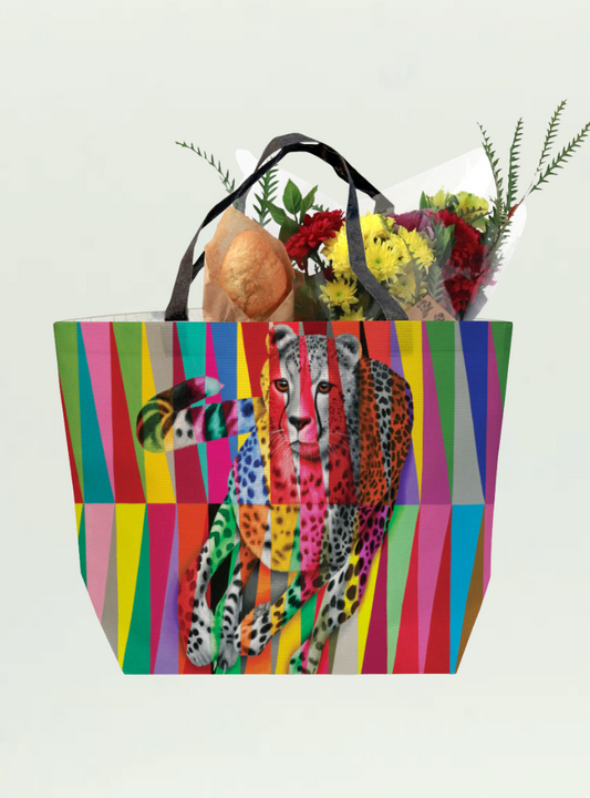 Cheetah in Colour Recycled Shopper