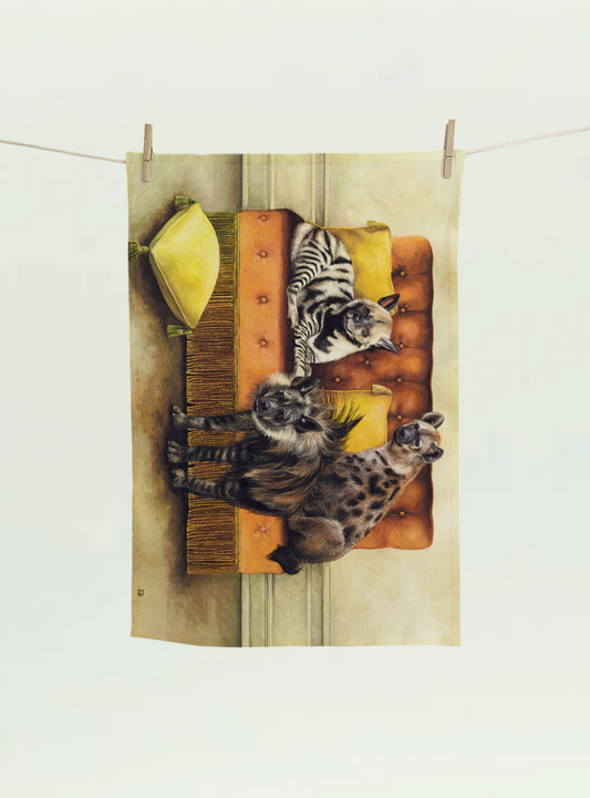 Hyena at Leisure Tea Towel