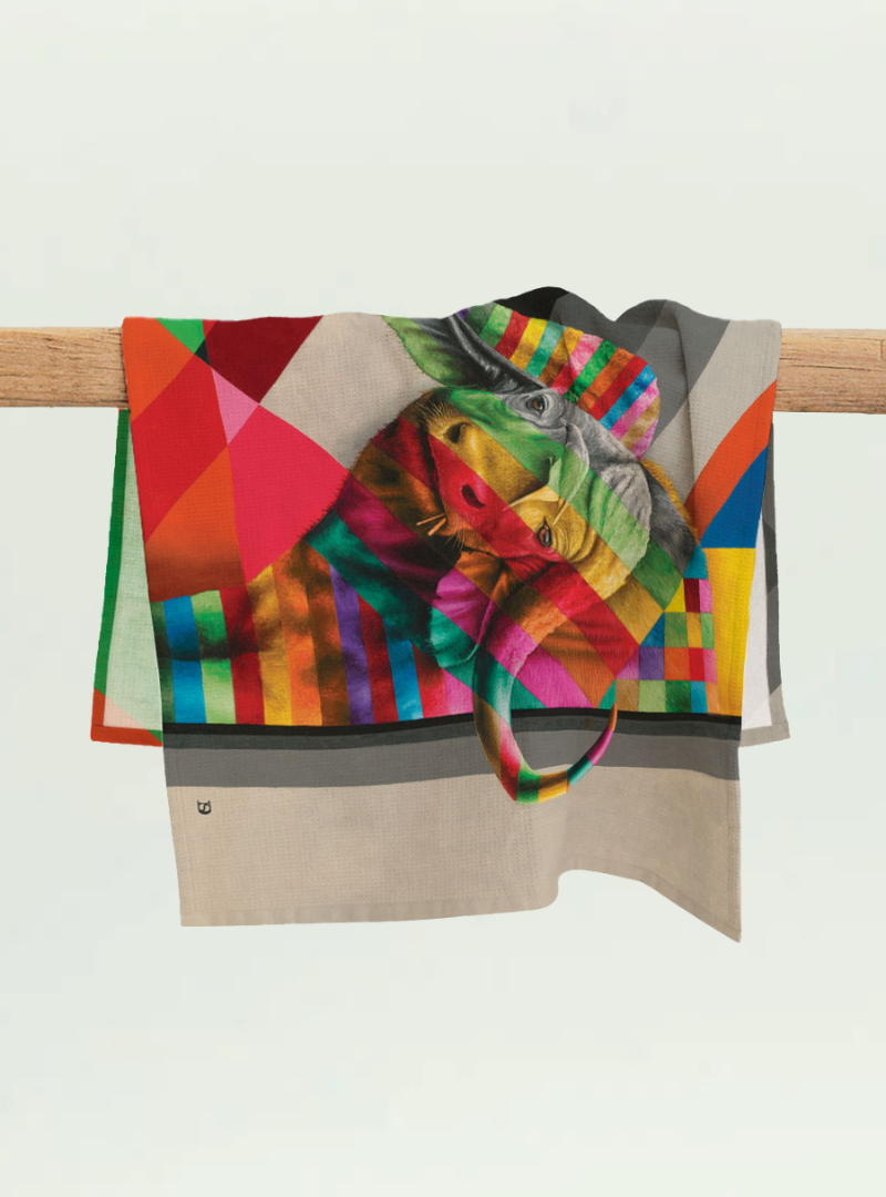 Buffalo in Colour Tea Towel