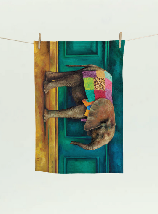 Elephant Warrior Tea Towel
