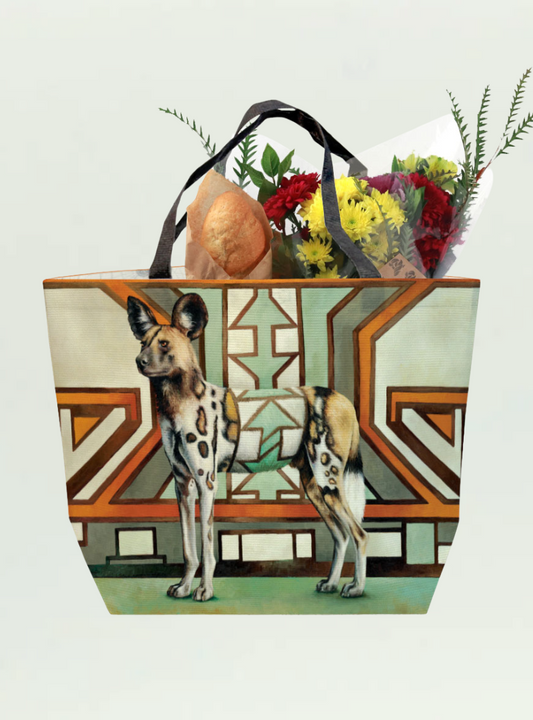 Ndebele Wild Dog Recycled Shopper