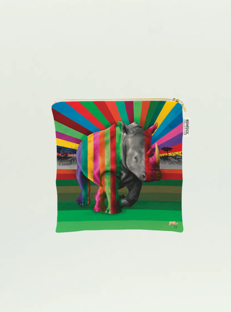Rhino in Colour Coin Purse