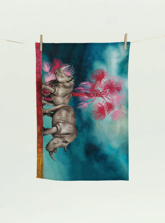 Spirit Rhino Tea Towel