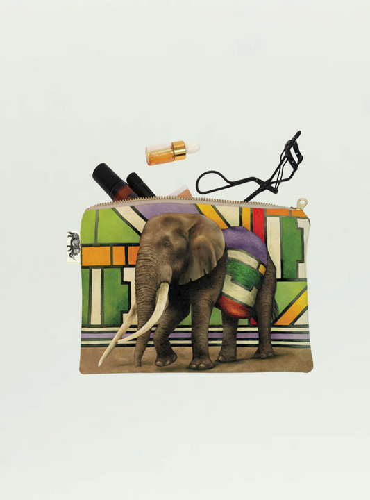 Ndebele Elephant Small Zip Bag
