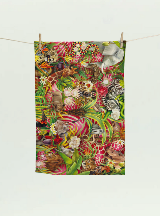 African Jungle Tea Towel