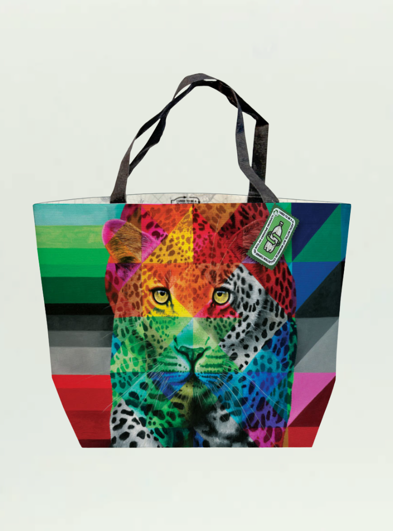 Leopard in Colour Recycled Shopper