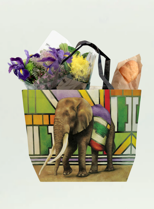 Ndebele Elephant Recycled Shopper