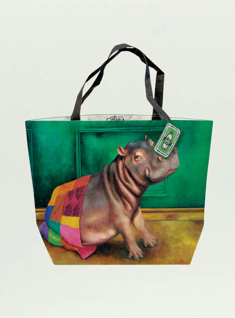 Hippo Warrior Recycled Shopper
