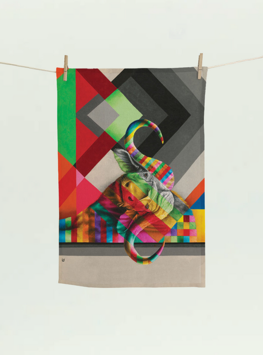 Buffalo in Colour Tea Towel