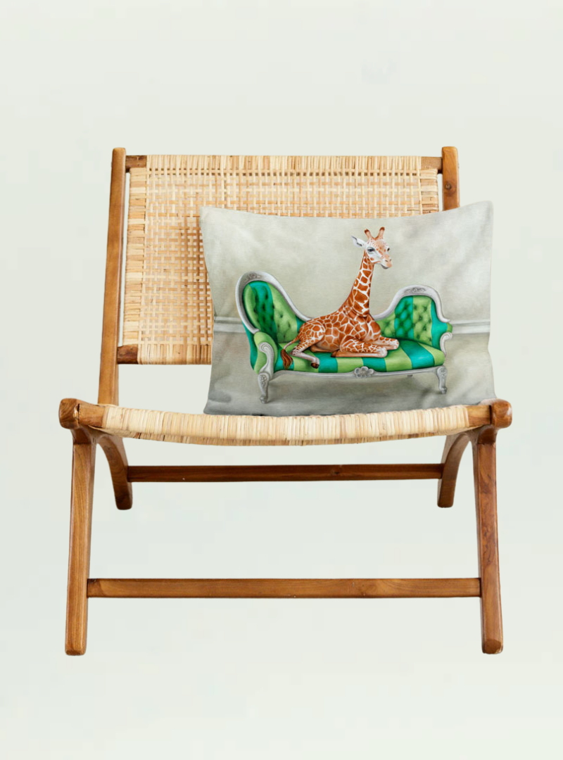 Giraffe at Leisure Pillow Cover