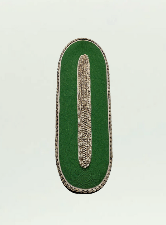 Green Tall Beaded Shield