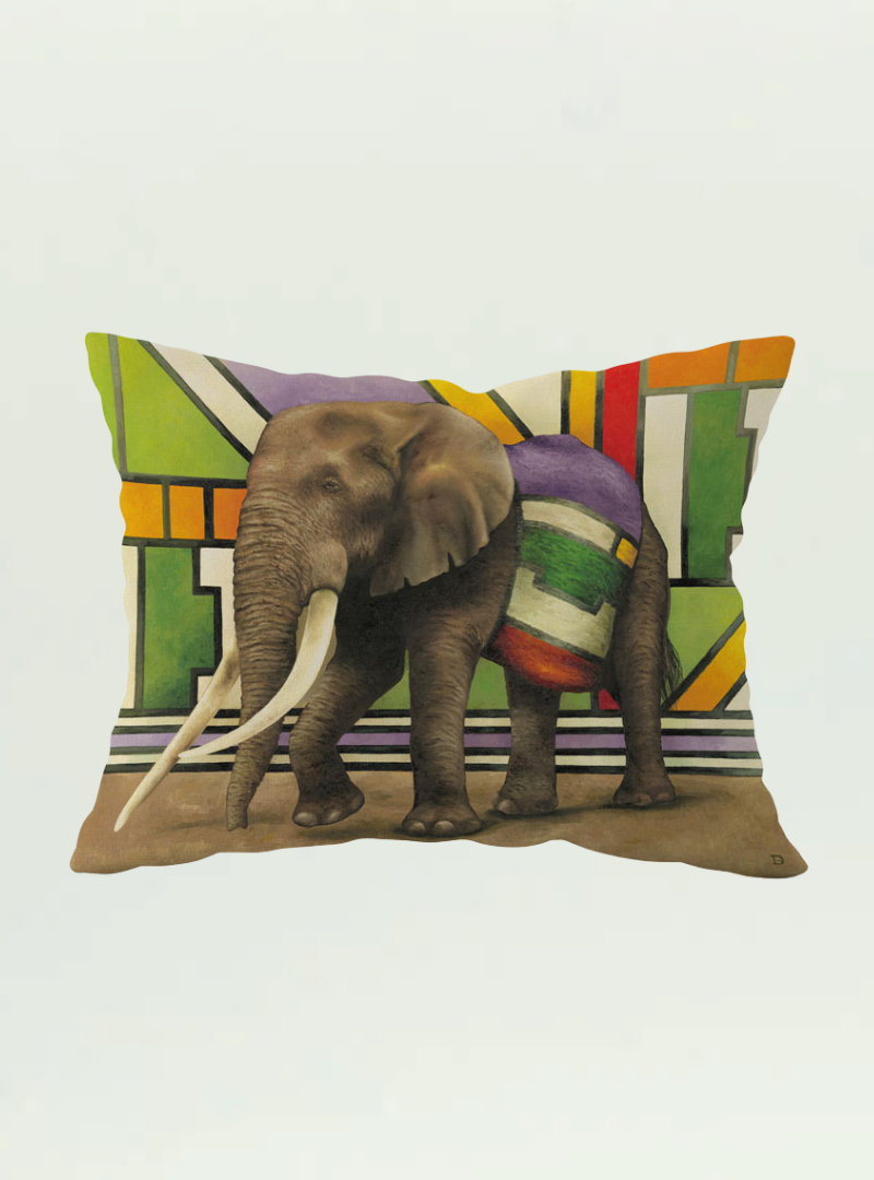 Ndebele Elephant Pillow Cover