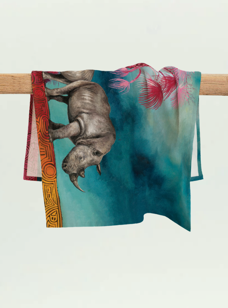 Spirit Rhino Tea Towel