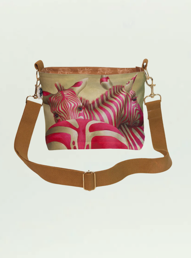 Pink Zebra Sling Bag