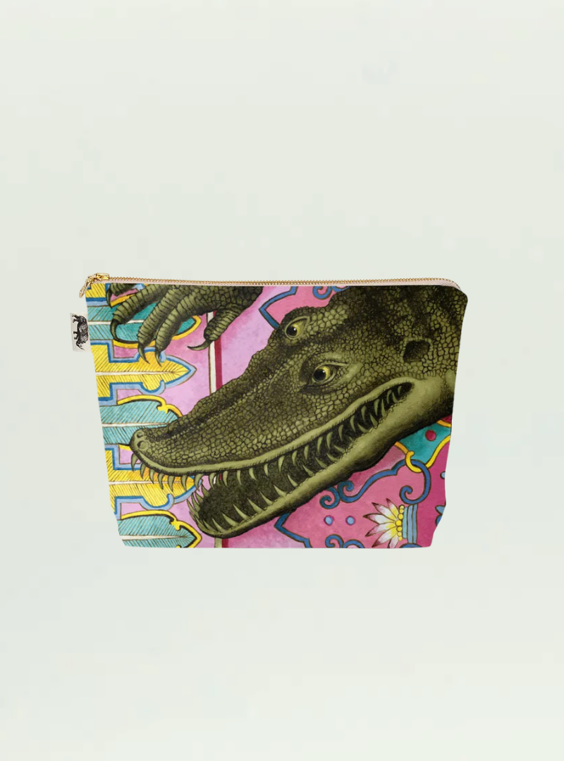 Crocodile Velvet Toiletry Bag