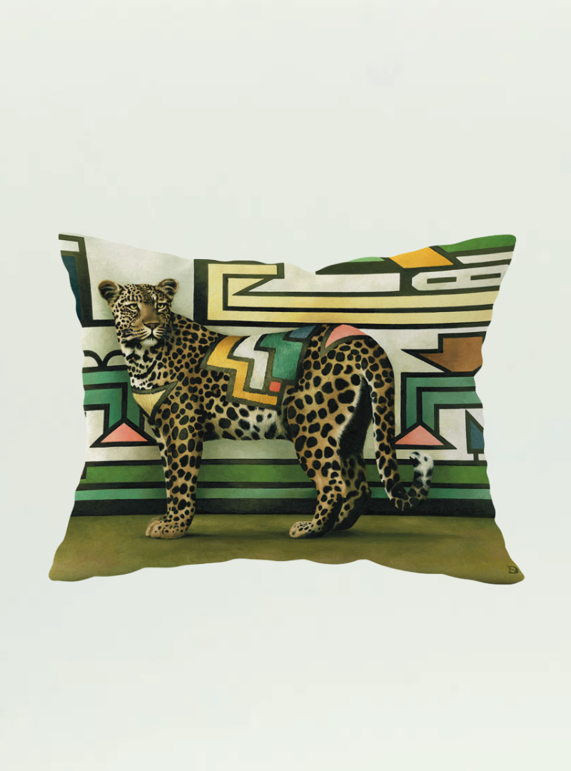 Ndebele Leopard Pillow Cover