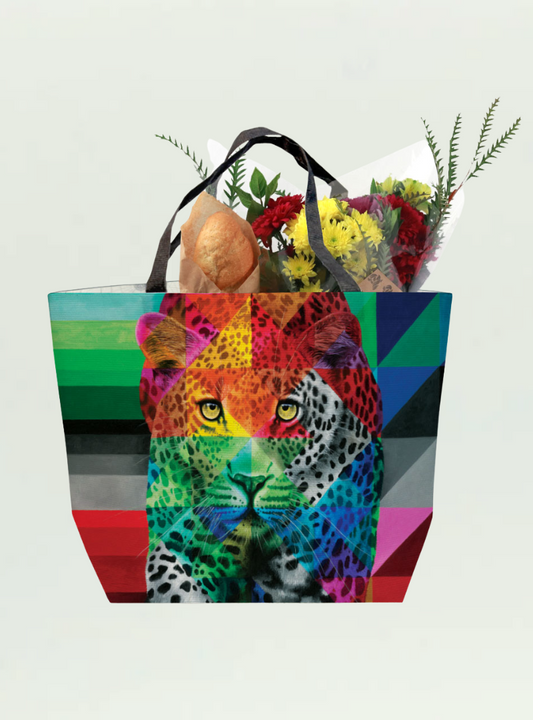 Leopard in Colour Recycled Shopper