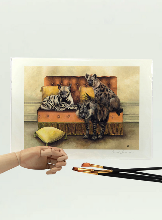 Hyenas at Leisure A4 Print