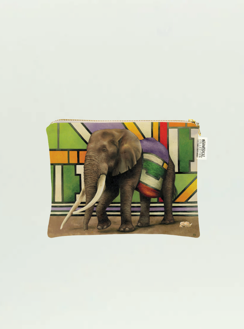 Ndebele Elephant Small Zip Bag