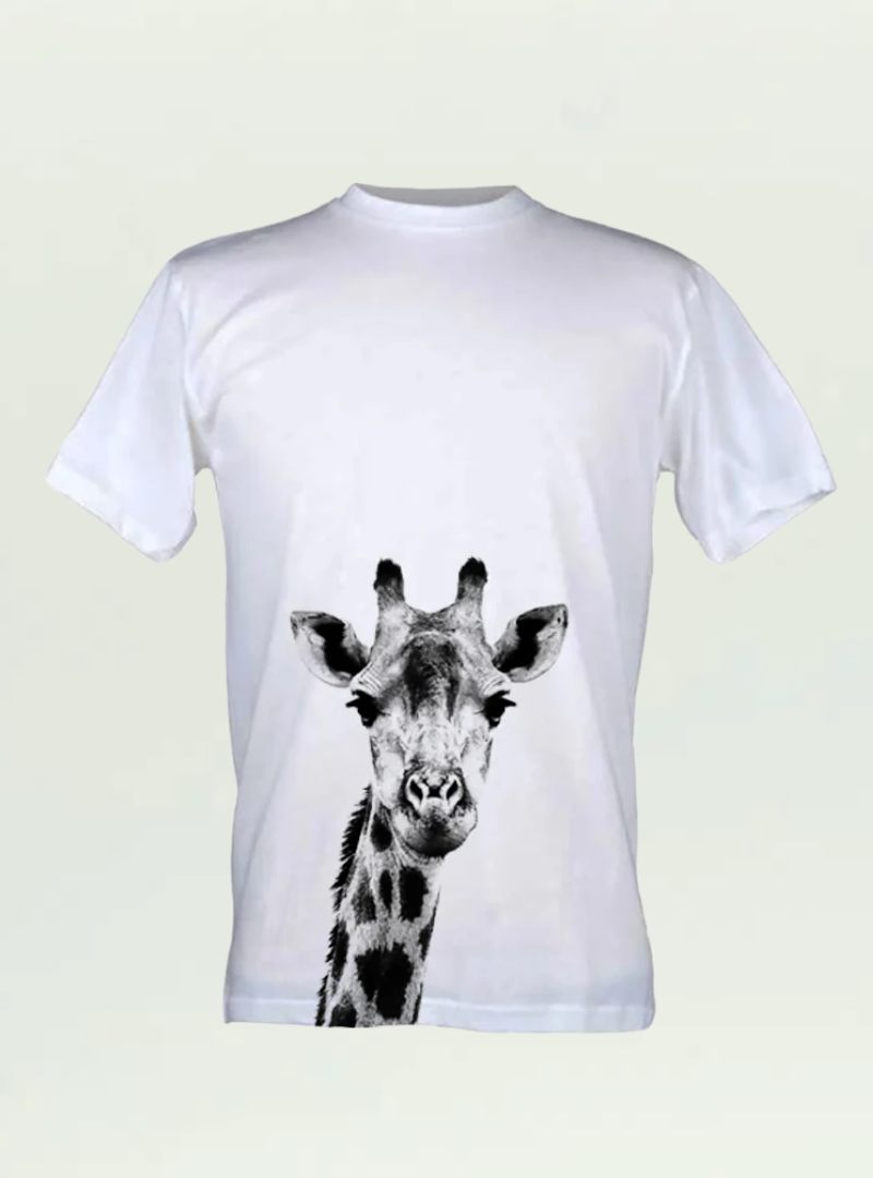 Giraffe White and Black T-shirt