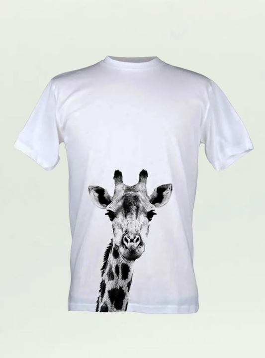 Giraffe White and Black T-shirt