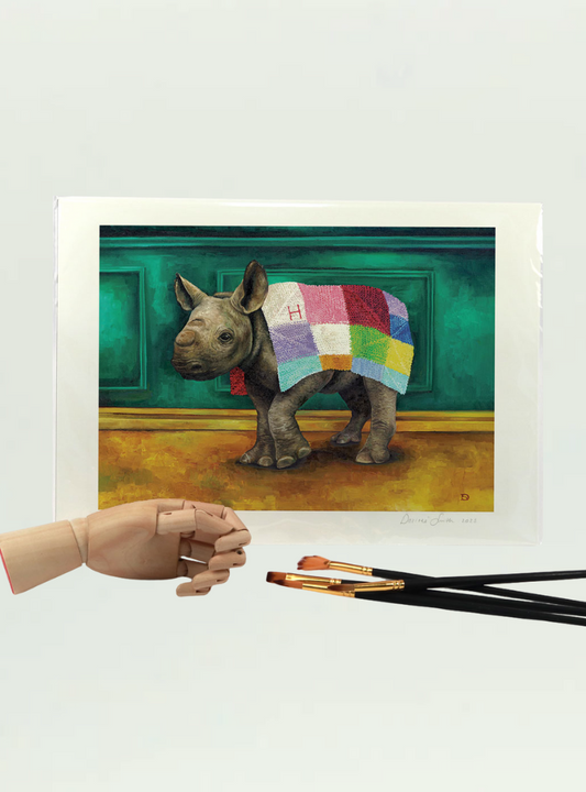 Rhino Warrior A4 Print
