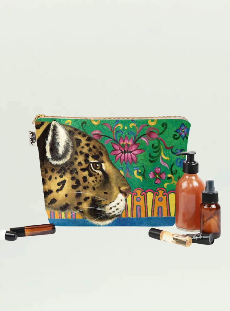 Leopard Velvet Toiletry Bag