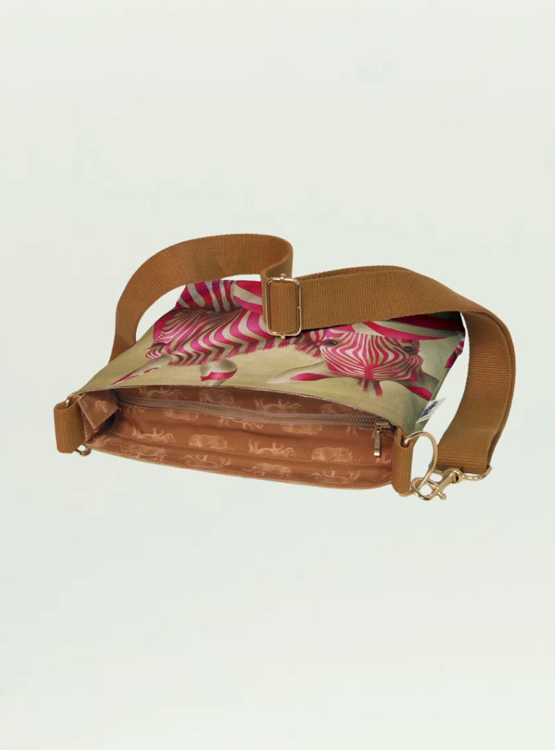 Pink Zebra Sling Bag