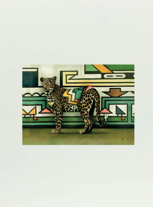 Leopard Ndebele Stretch Canvas