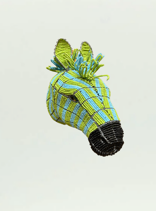 Green beaded Wire Zebra