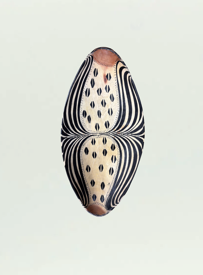 Painted Oval Bowl