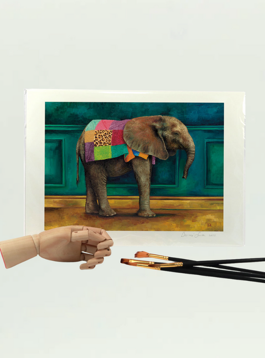 Elephant Warrior A4 Print