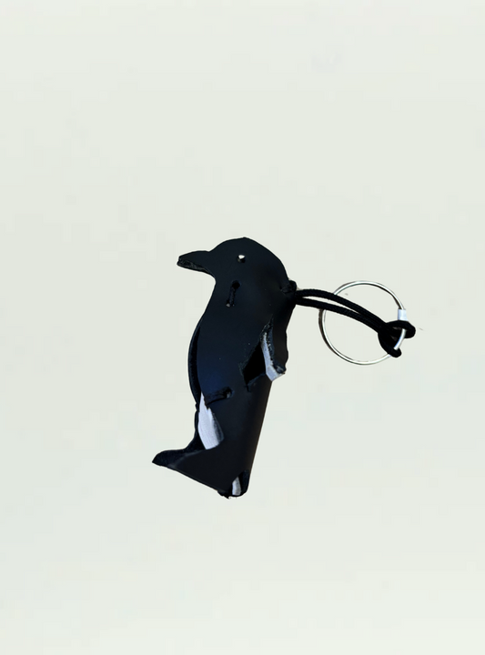 Penguin Leather Keychain