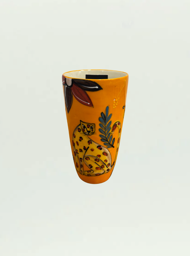 Tall Imibala Cheetah Orange Cup