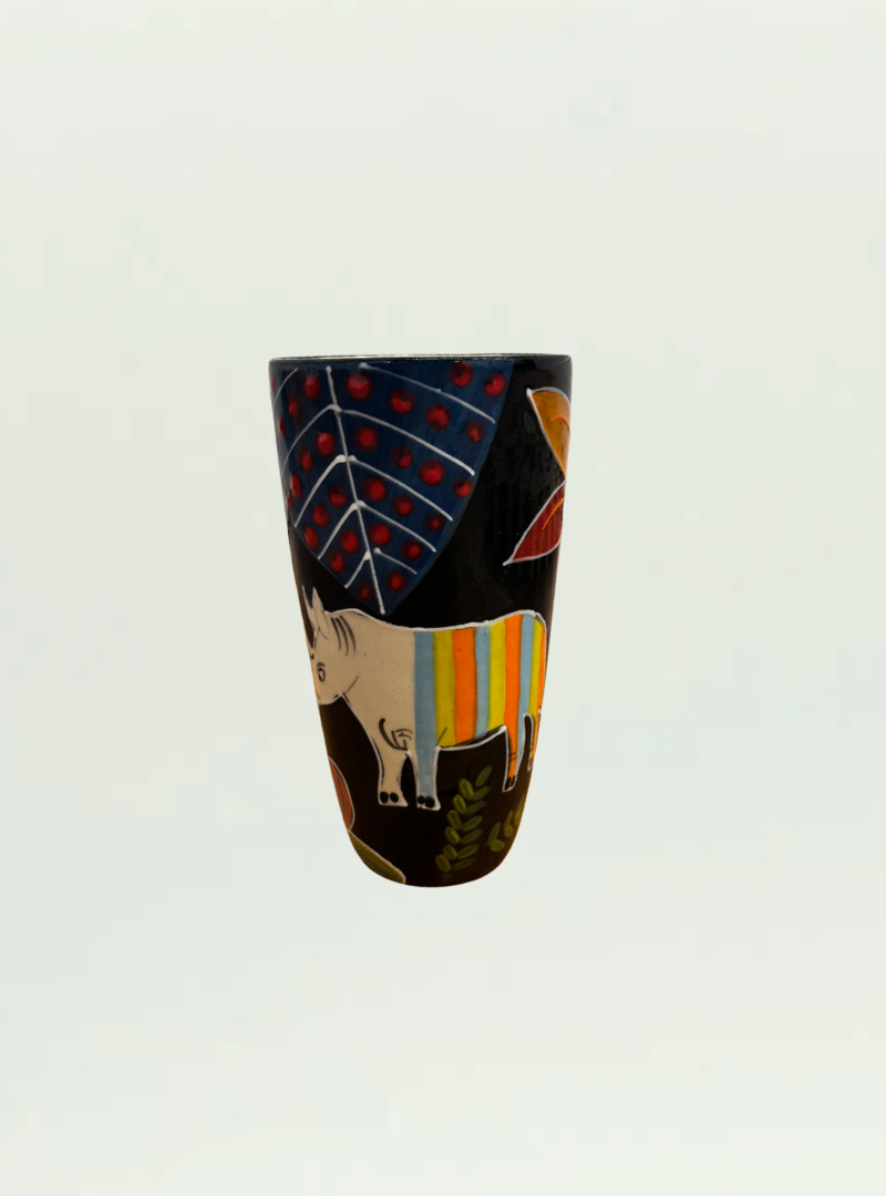 Tall Imibala Rhino Black Cup