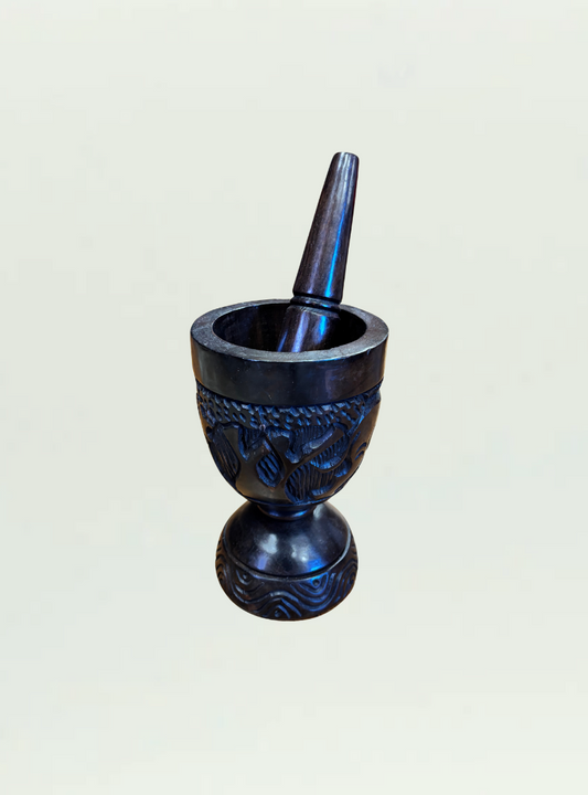 Wood Mortar and Pestle