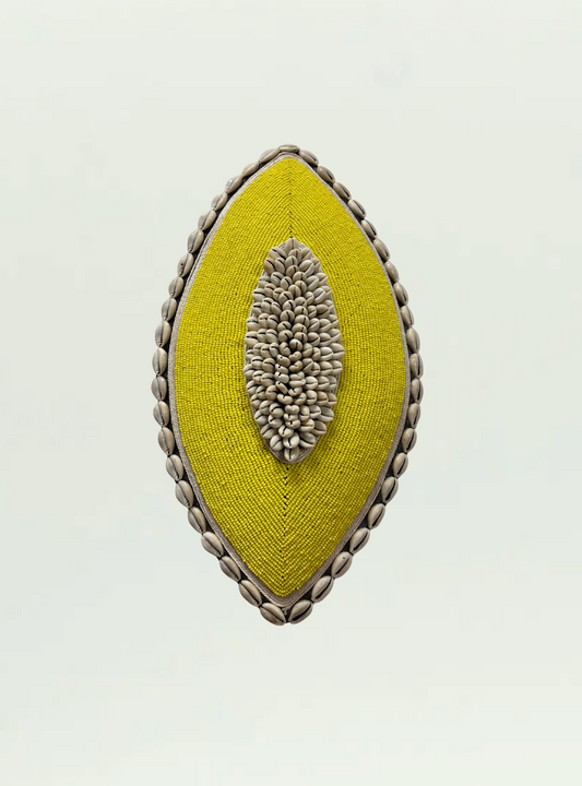 Yellow Beaded Shield Sml