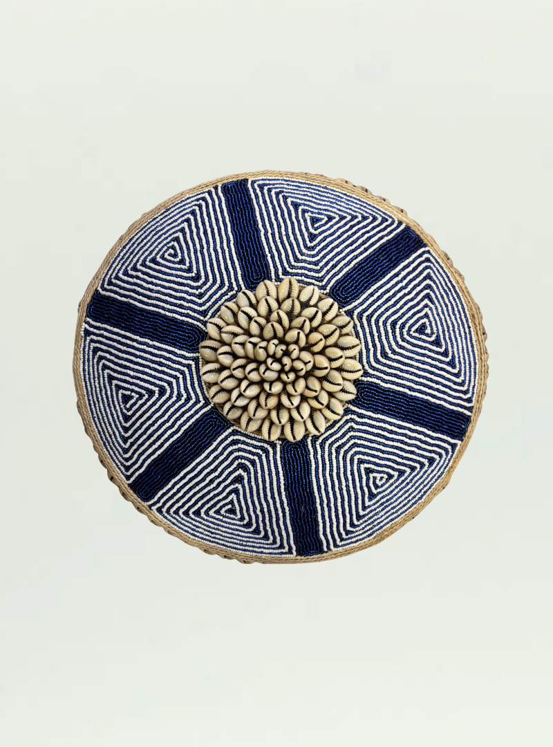 Small Beaded Blue Shield