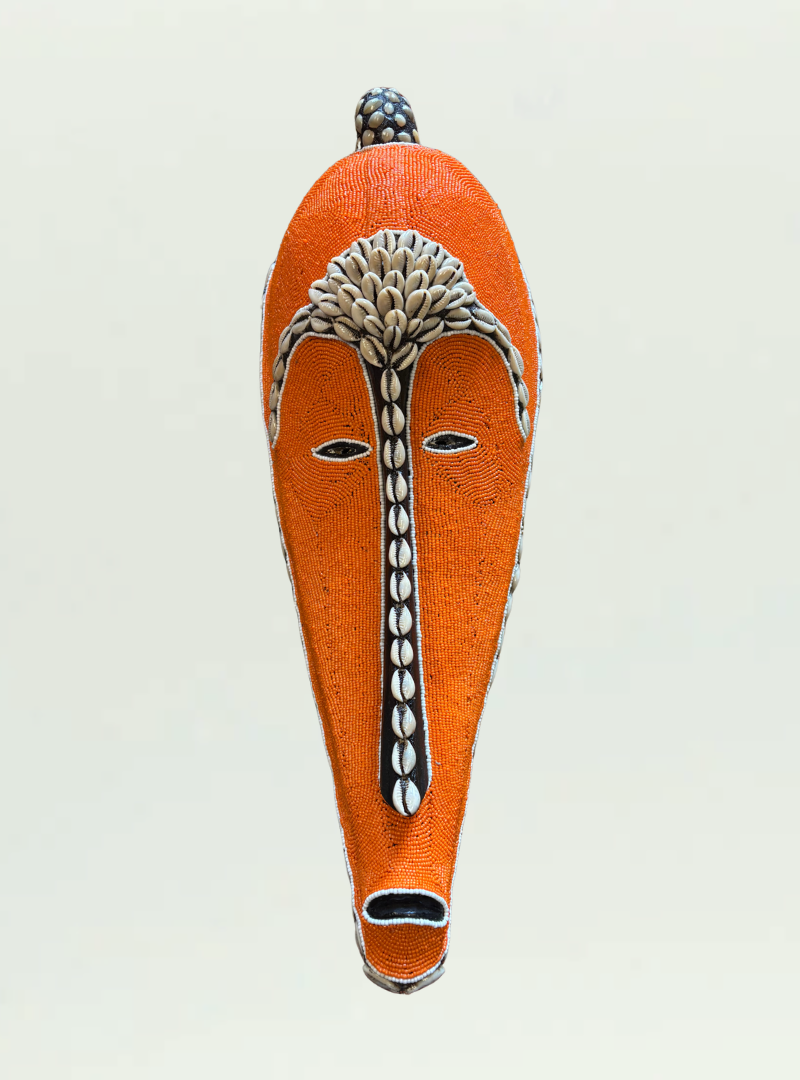 Orange Beaded Mask