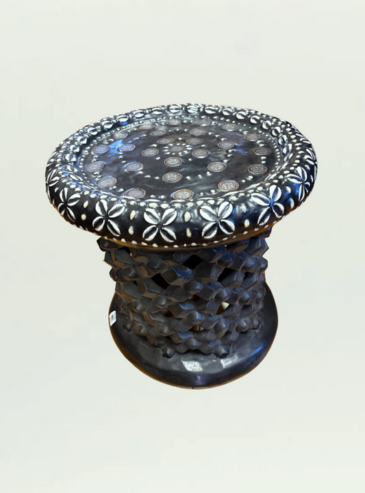Coin Wood Stool Bamilike