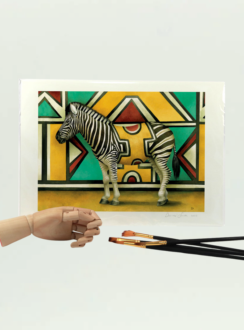 Ndebele Zebra A4 Print