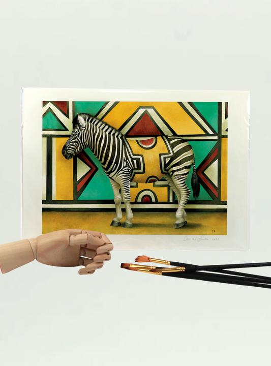 Ndebele Zebra A4 Print