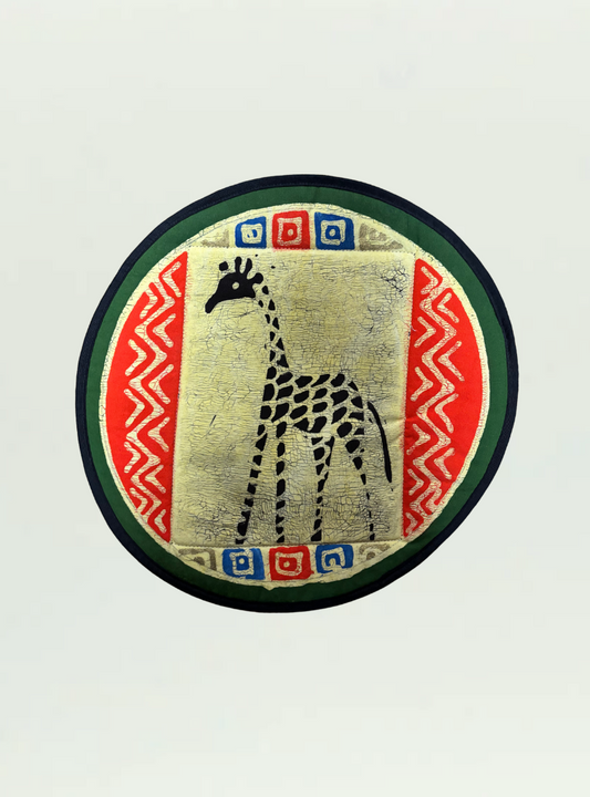 Zimbabwe Batik Giraffe Circular Placemat