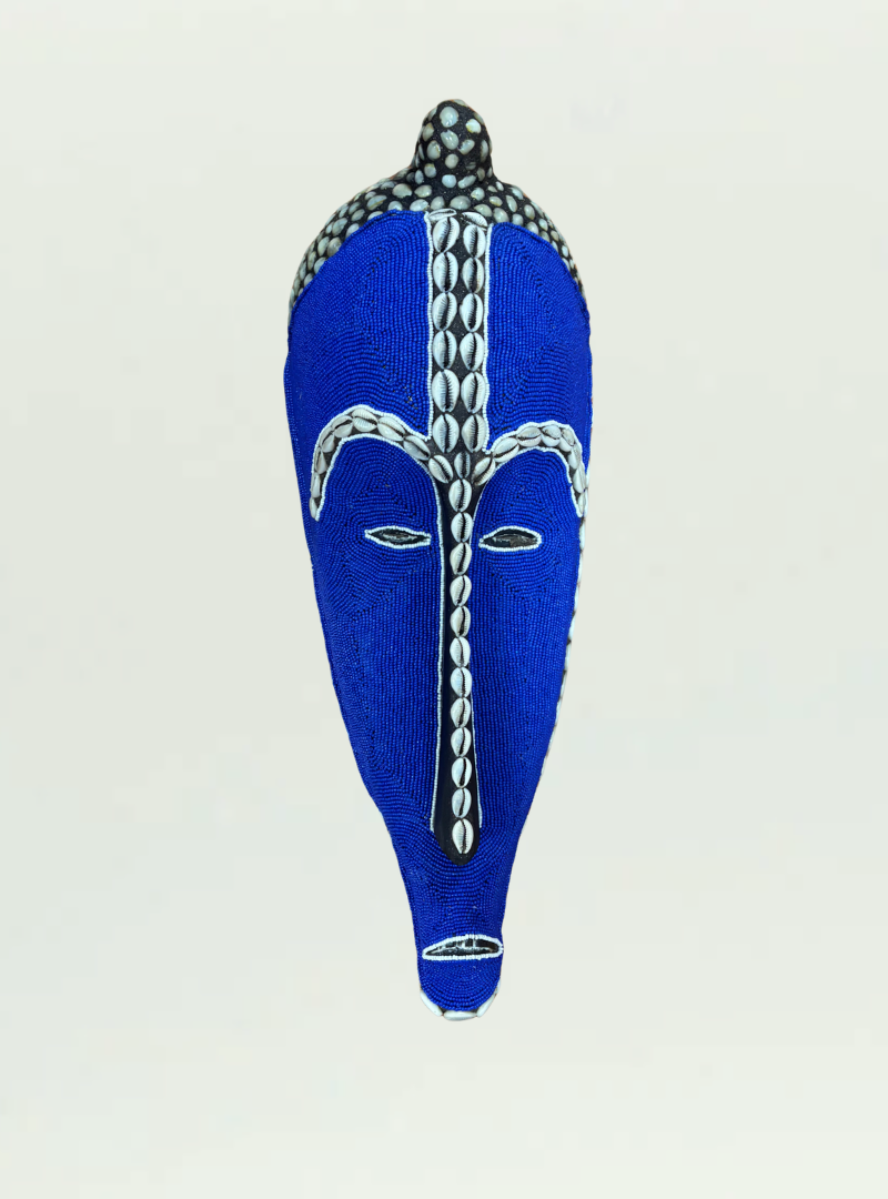 Blue Beaded Mask