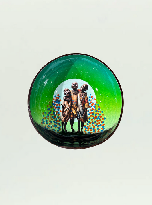 Painted Coconut Bowl