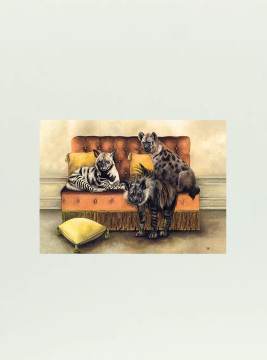 Hyenas at Leisure Stretch Canvas